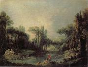 Francois Boucher Landscape with a Pond USA oil painting artist